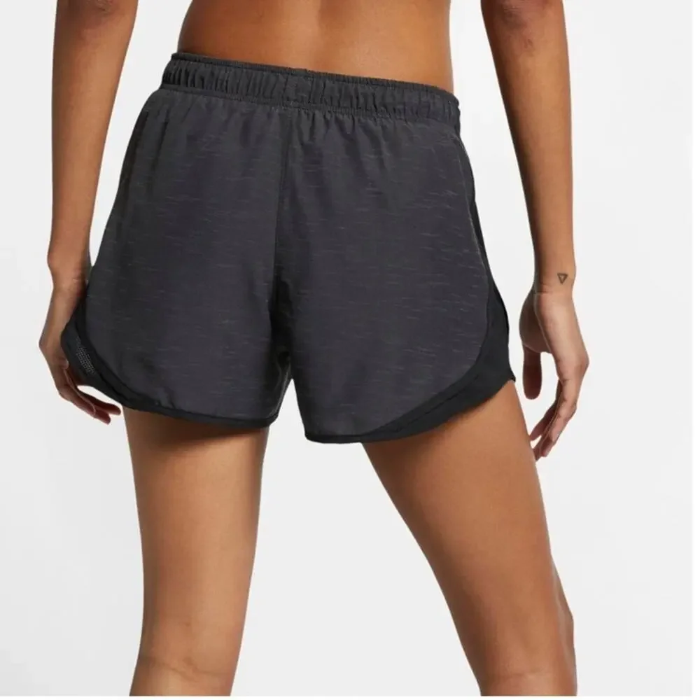 NEW Nike Shorts Tempo Running/Training Dri-Fit Black/Heather Gray Womens Small - Picture 3 of 7